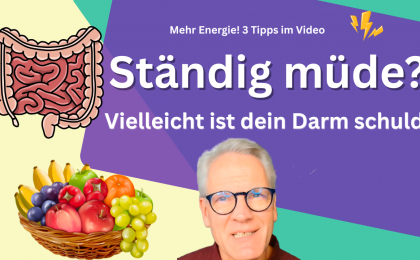 Carsten Meß erklärt, warum Menschen ständig müde sind und wie der Darm die Energie beeinflusst.